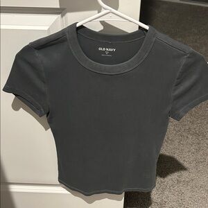 Old Navy Women's Dark Gray Short Sleeve Tee